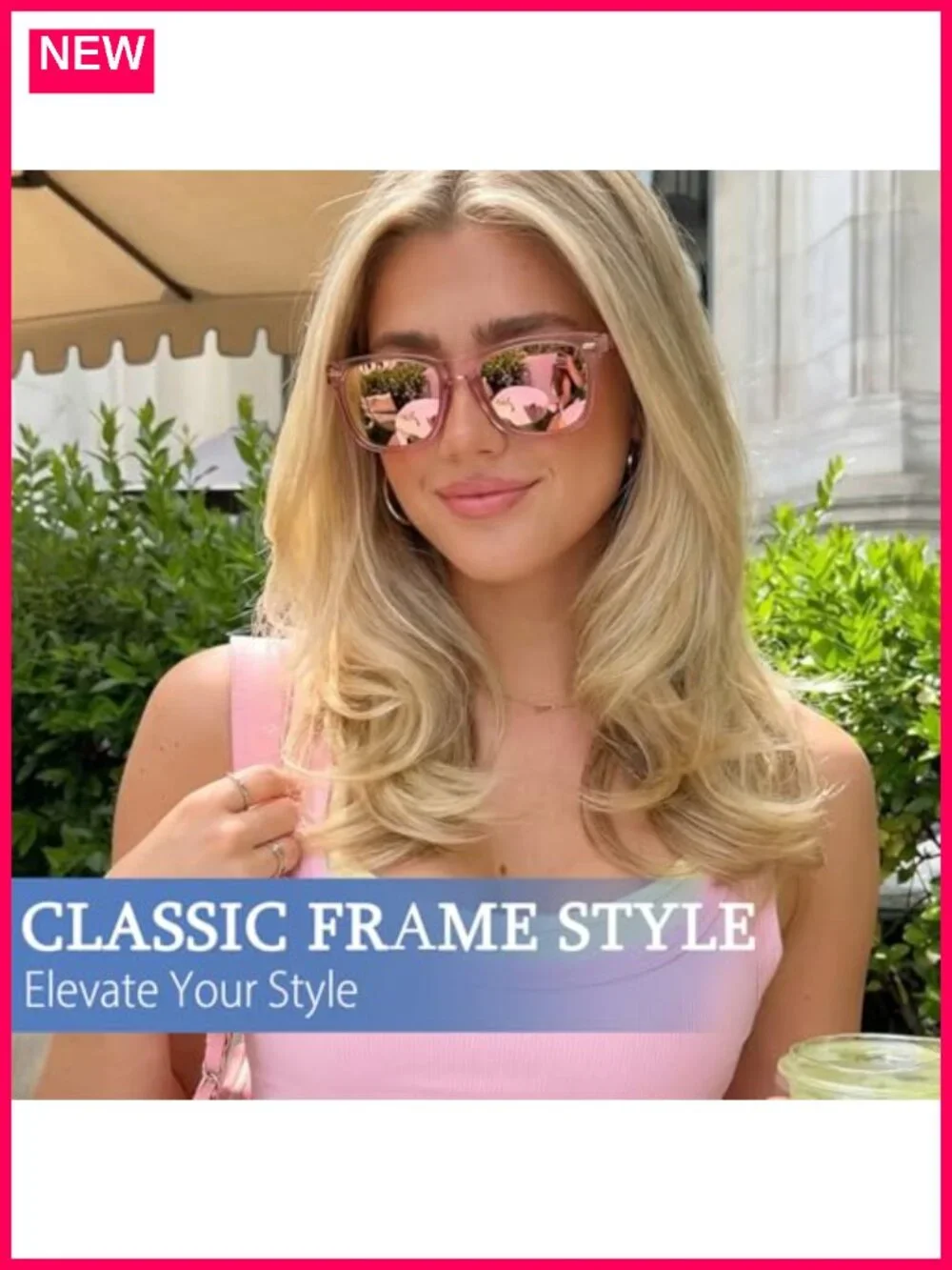 Women's Polarized Sunglasses UV400 Protection Mirrored Lens Square